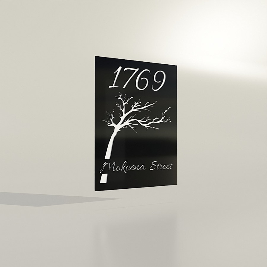 Backlit address sign
